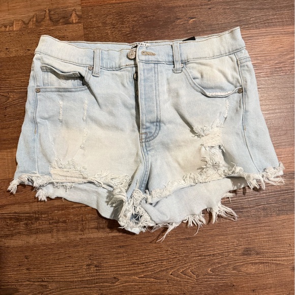 Celebrity Pink Light Blue Denim Shorts - Picture 1 of 5